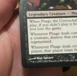 Magic: The Gathering Phage the Untouchable Rare 10th Edition Legendary Creature… - Image 5