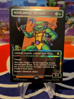 Michelangelo, the Heart (0092) (Borderless) (Surge Foil) Commander: TNMT - Image 1