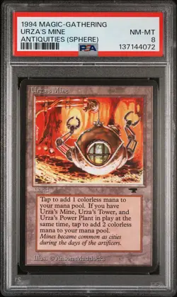 1994 MTG ANTIQUITIES VERSION 1 URZA'S MINE PSA 8 - Image 1