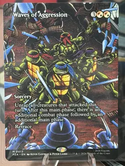 MTG x TMNT - Waves of Aggression - Borderless - PZA Ninja Turtles Mythic Rare - Image 1