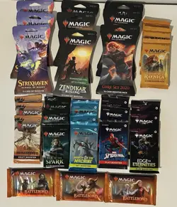 30 MTG Sealed Packs - Unopened Draft & Set Boosters - MEGA SALE LOT #40 - Image 1