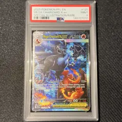 2025 POKEMON PHANTASMAL FLAMES ILLUSTRATION RARE #125 MEGA CHARIZARD X EX PSA 9 - Image 1