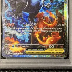 2025 POKEMON PHANTASMAL FLAMES ILLUSTRATION RARE #125 MEGA CHARIZARD X EX PSA 9 - Image 5