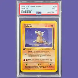 1999 CUBONE #50 1st Jungle Edition PSA 9 Pokemon Card Game - Image 1