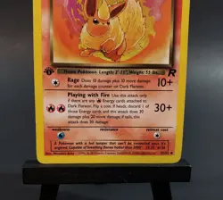 Dark Flareon Pokemon Card 1st Edition 35/82 Team Rocket Set MP - Image 4