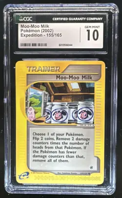 2002 Pokemon Expedition Set Moo-Moo Milk #155/165 CGC 10 - Image 1