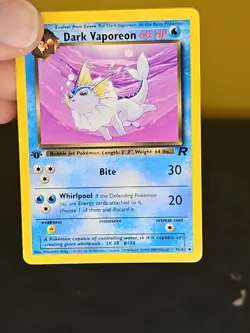 Pokemon Team Rocket Non-Holo 1st Edition Dark Vaporeon, Card #45/82 - Image 4