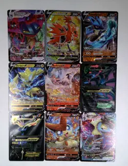 Lot Of 9 Fan Art Textured Collector Pokemon Cards Reshiram Riolu Zapdos Victini - Image 1