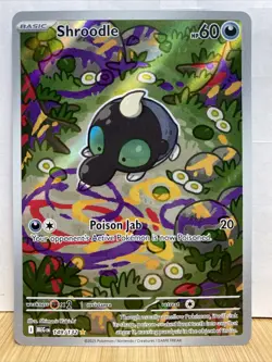 Pokemon Mega Evolution Shroodle Full Art Card Illustration Rare 149/132 - Image 1