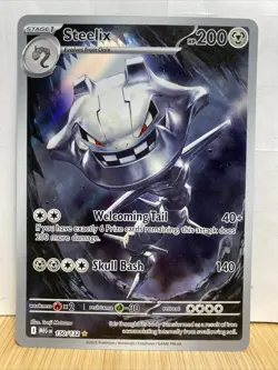 Pokemon Mega Evolution Steelix Full Art Card Illustration Rare 150/132 - Image 1
