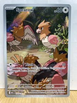 Pokemon Mega Evolution Spearow Full Art Card Illustration Rare 151/132 - Image 1
