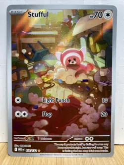 Pokemon Mega Evolution Stufful Full Art Card Illustration Rare 154/132 - Image 1