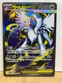 Pokemon Mega Evolution Mega Absol Ex Foil Full Art Card Rare 161/132 - Image 1