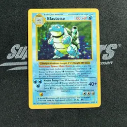 Pokemon Base Set Shadowless Blastoise #2 Holo Near Mint NM - Image 1