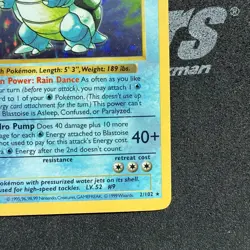 Pokemon Base Set Shadowless Blastoise #2 Holo Near Mint NM - Image 5