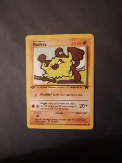 Pokemon Card Mankey - 1st Edition Team Rocket #61/82 - Image 4