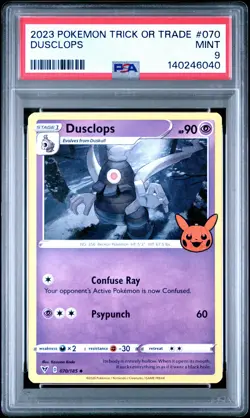 2023 POKEMON TRICK OR TRADE #070 DUSCLOPS PSA 9 - Image 1