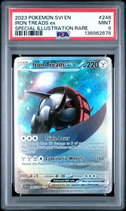 2023 POKEMON SVI EN-SCARLET & VIOLET #248 IRON TREADS EX PSA 9 - Image 1
