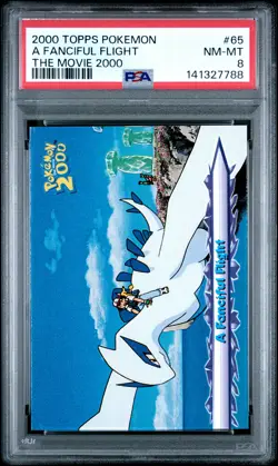 2000 TOPPS POKEMON THE MOVIE 2000 #65 A FANCIFUL FLIGHT PSA 8 - Image 1