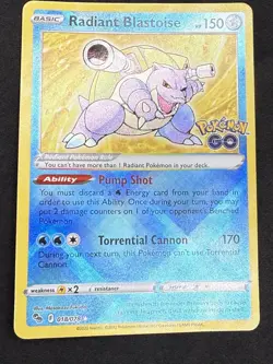 Radiant Blastoise, And Venasaur Holographic Pokemon GO 2022 NM No Reserve - Image 2