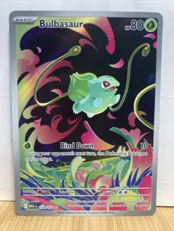 Pokemon Mega Evolution Bulbasaur Full Art Card Illustration Rare 133/132 - Image 1