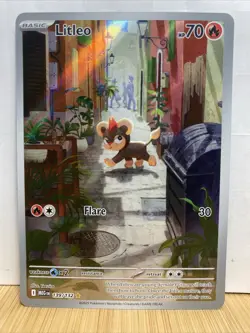 Pokemon Mega Evolution Litleo Full Art Card Illustration Rare 139/132 - Image 1