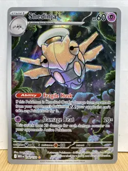 Pokemon Mega Evolution Shedinja Full Art Card Illustration Rare 144/132 - Image 1
