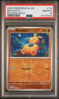 2023 POKEMON PAL EN-PALDEA EVOLVED REVERSE HOLO #112 MAKUHITA PSA 10 - Image 1