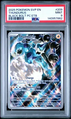2025 POKEMON SVP EN-SV BLACK STAR PROMO #209 THUNDURUS PSA 9 - Image 1