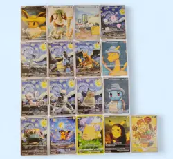 ✨Pokemon Van Gogh Style Art Card Set – Pikachu Charizard Mew Lugia✨ - Image 1