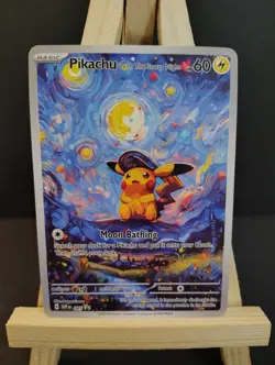 ✨Pokemon Van Gogh Style Art Card Set – Pikachu Charizard Mew Lugia✨ - Image 5