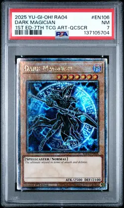Dark Magician RA04-EN106 1st Edition QCR 7th Yugioh PSA 7 *704 - Image 1