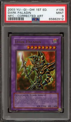 Yu-Gi-Oh! Dark Paladin Magician's Force 1st Edition MFC-105 CORRECTED ART PSA 9 - Image 1