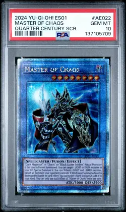 Master Of Chaos ES01-AE022 Quarter Century Secret Rare Yugioh PSA 10 *709 - Image 1