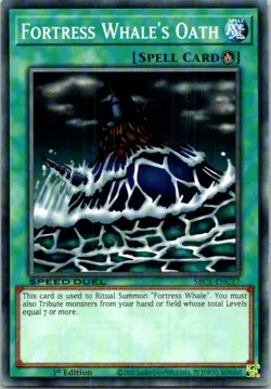 Fortress Whale's Oath #SBC1-ENC17 Yugioh Near Mint or Better - Image 1
