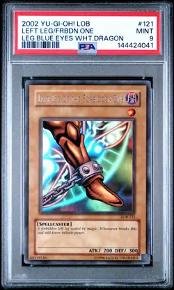 2002 YU-GI-OH! #121 LEFT LEG OF THE FORBIDDEN ONE PSA 9 - Image 1