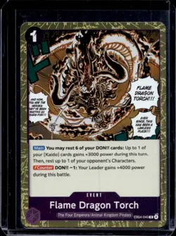 2026 One Piece The Azure Sea's Seven Flame Dragon Torch Rare #EB04-040 - Image 1