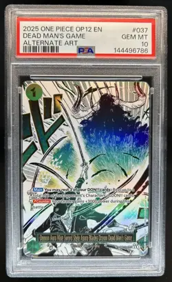 2025 One Piece Demon Aura Nine Sword Style Blades Drawn Alt Art #OP12-037 PSA 10 - Image 1