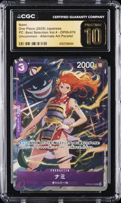 2025 ONE PIECE PC: BEST SELECTION VOL. 4 JPN #OP09-070 NAMI CGC 10 PRISTINE - Image 1