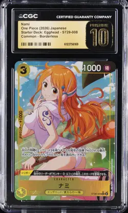 2026 ONE PIECE STARTER DECK: EGGHEAD JPN #ST29-008 NAMI CGC 10 PRISTINE - Image 1