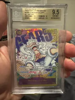 Monkey D. Luffy SEC One Piece English Alt Art Awakening New Era OP05-119 BGS 9.5 - Image 1