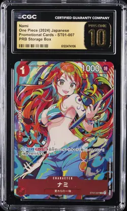 2024 ONE PIECE JPN PROMO CARDS PRB STORAGE BOX #ST01-007 NAMI CGC 10 PRISTINE - Image 1