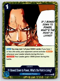 One Piece - OP13-057 - If I Bowed Down to Power, What's the Point in LivingU - Image 1