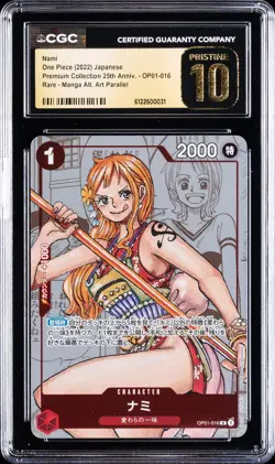 2022 ONE PIECE PREM COLL 25TH ANNIV. JPN #OP01-016 NAMI CGC 10 PRISTINE - Image 1