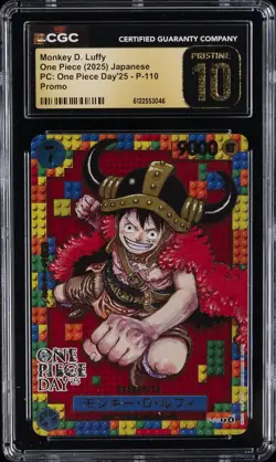 2025 ONE PIECE JPN PC: ONE PIECE DAY '25 PROMO MONKEY D. LUFFY CGC 10 PRISTINE - Image 1