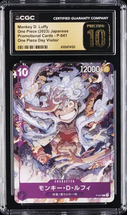 2023 ONE PIECE JPN #P-041 MONKEY D. LUFFY CGC 10 PRISTINE - Image 1