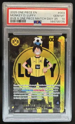 2025 One Piece X BVB Match Day Monkey D Luffy #ST13-003 PSA 10 - Image 1