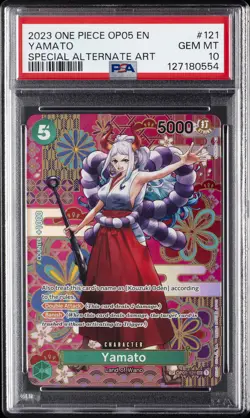 2023 ONE PIECE OP05-AWAKENING OF THE NEW ERA SPECIAL ALTERNATE ART YAMATO PSA 10 - Image 1