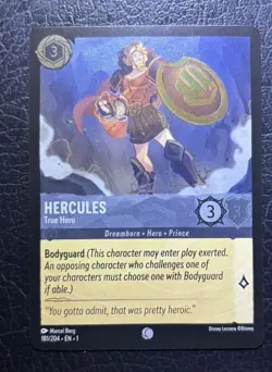 Disney Lorcana Hercules True Hero Holo Foil 181/204 - Image 1