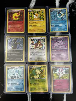 Pokemon TCG Eevee Evolutions BW Promo Holo Lot 9 Cards - Image 1